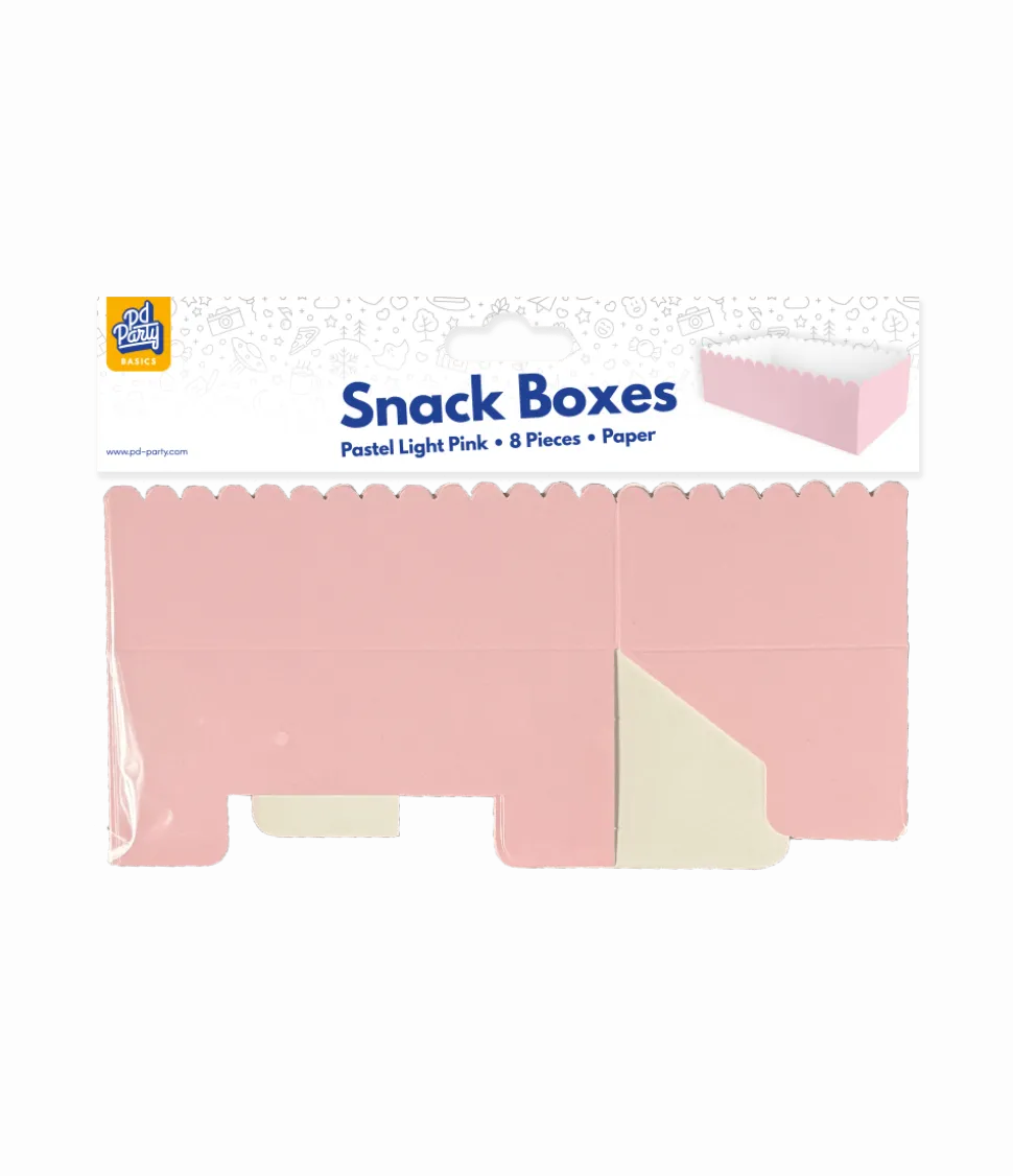 Lichtroze Snackbakje 12,5cm 8st
