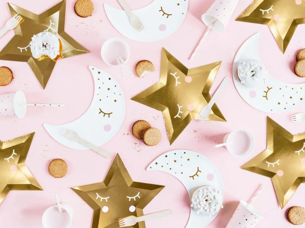 Little Star Star Borden Goud 27cm 6st
