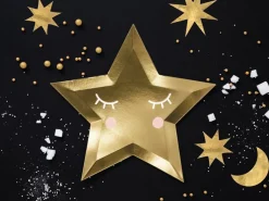 Little Star Star Borden Goud 27cm 6st
