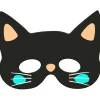 Masker Happy Halloween Zwarte Kat