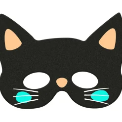 Masker Happy Halloween Zwarte Kat