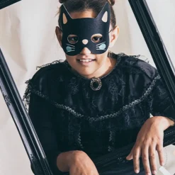 Masker Happy Halloween Zwarte Kat