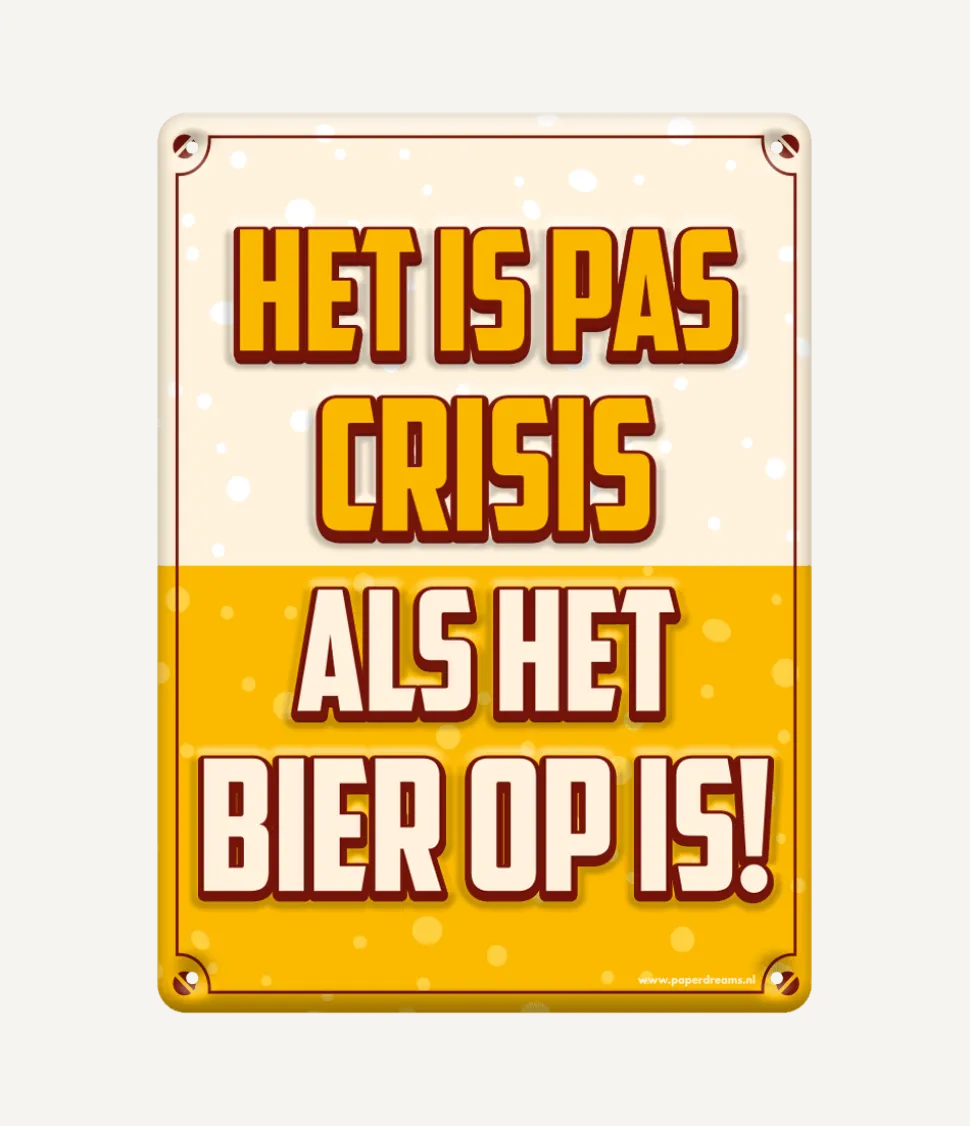 Metalen Bord Crisis