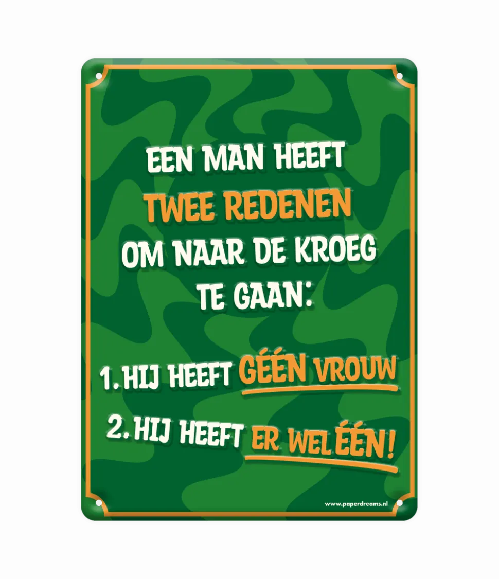 Metalen Bord Twee Redenen