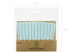 Mint Groene Popcorn Bakjes Goud Gestreept 12,5cm 6st