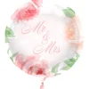 Mr And Mrs Helium Ballon Wit Roze Leeg 45cm