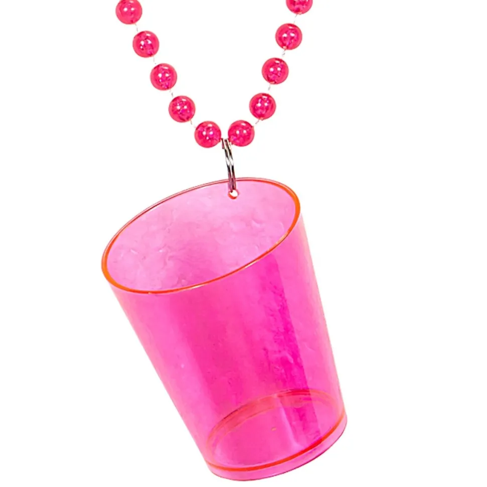 Neon Roze Ketting Shotglas