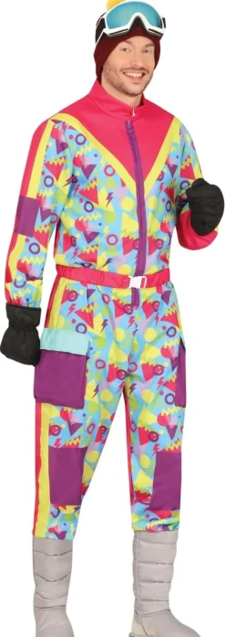 Neon 80S Skipak Blauw Geel Heren