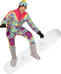 Neon 80S Skipak Blauw Geel Heren
