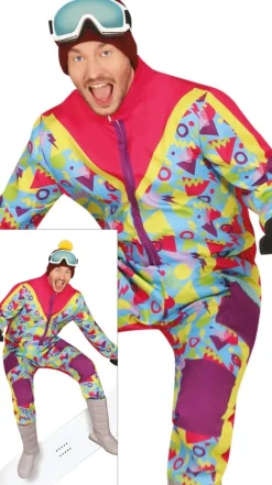 Neon 80S Skipak Blauw Geel Heren