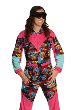 Neon 80S Skipak Gekleurd Comic Met Bril