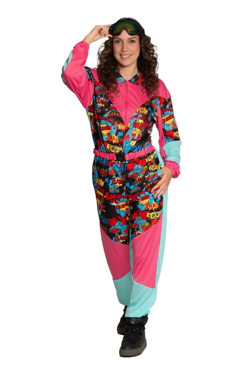 Neon 80S Skipak Gekleurd Comic Met Bril