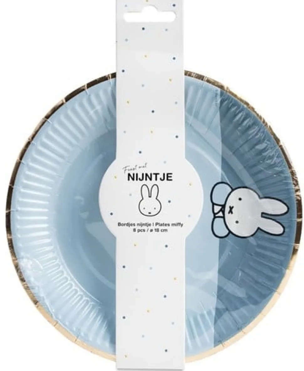 Nijntje Bordjes Blauw 18cm 8st
