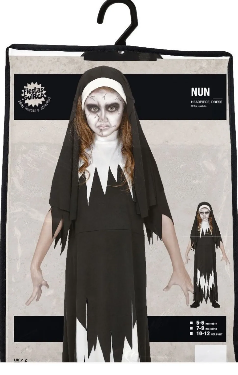 Non Halloween Kostuum Kind zwart-wit