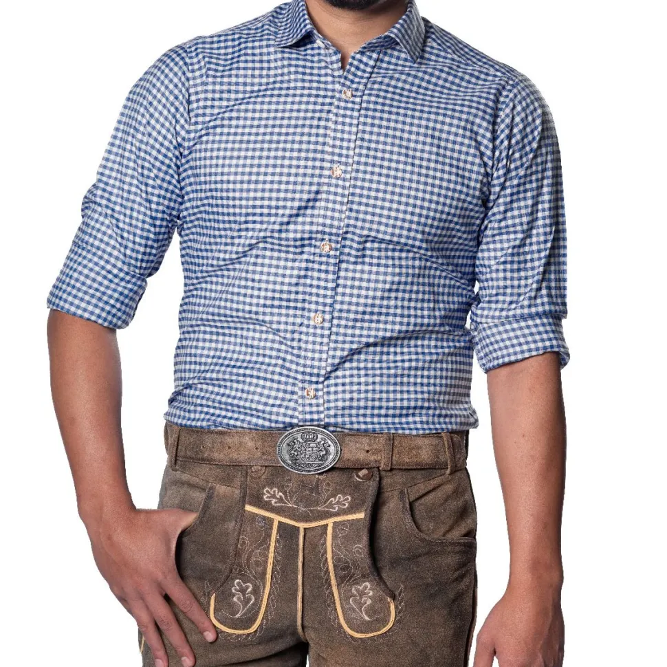 Oktoberfest Blouse Blauw Heren