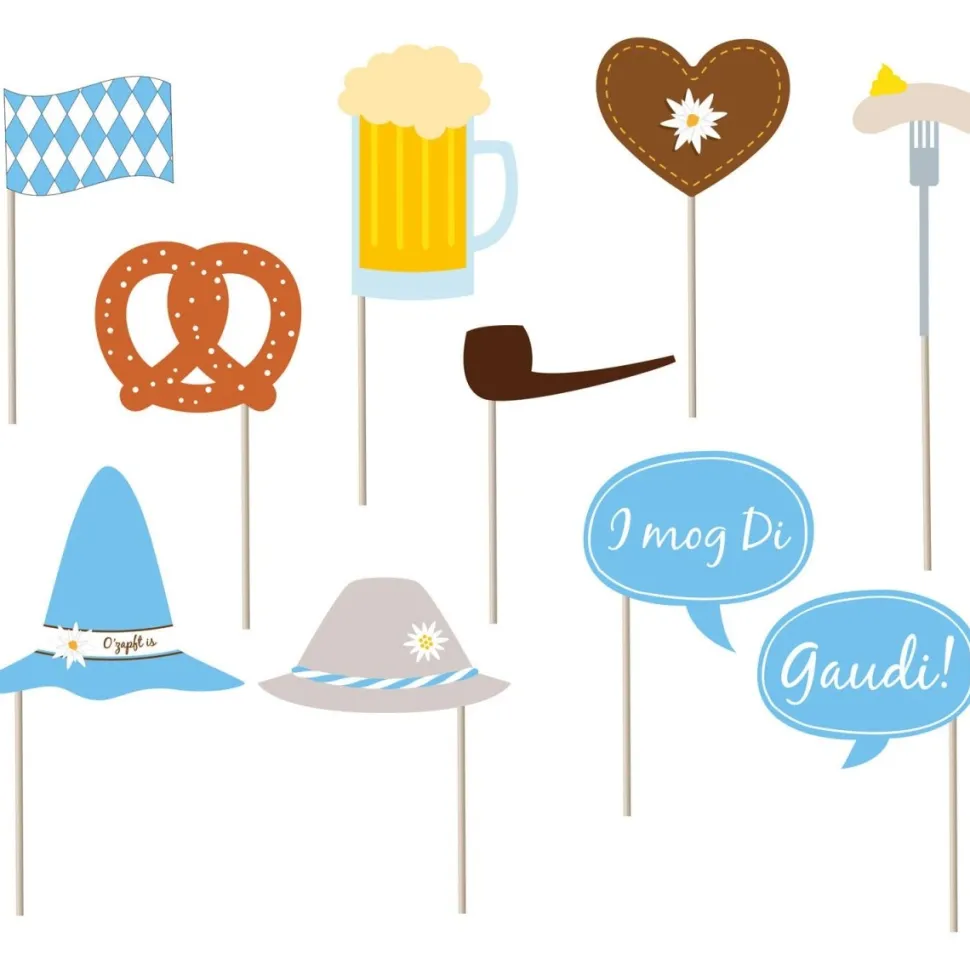 Oktoberfest Foto Props 10st