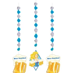 Oktoberfest Hangdecoratie Bierpullen 75cm 3st
