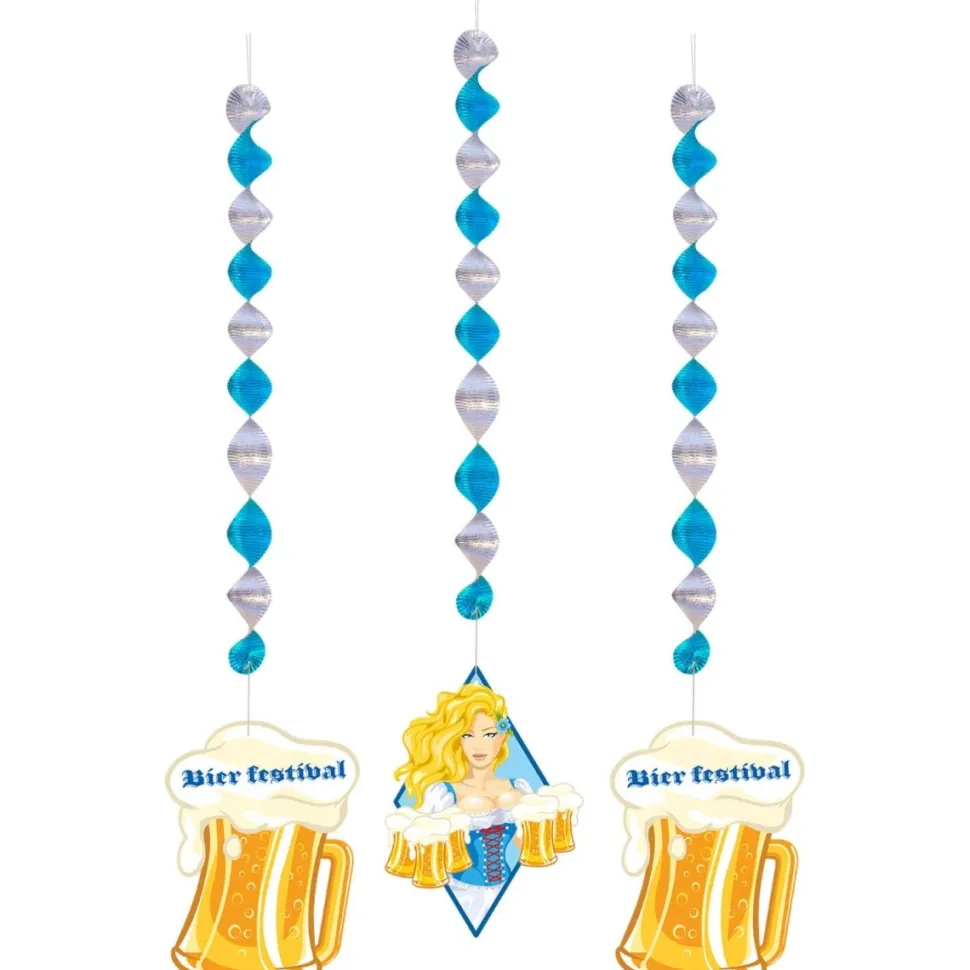 Oktoberfest Hangdecoratie Bierpullen 75cm 3st