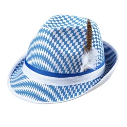 Oktoberfest Hoed Tiroler Blauw Wit