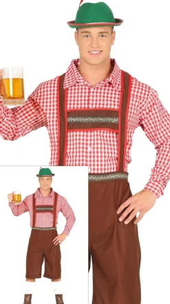 Oktoberfest Kostuum Rood Bruin Heren