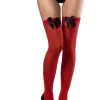 Oktoberfest Kousen Rood Zwart Met Strik