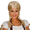 Oktoberfest Pruik met Vlechten Blond