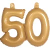 Opblaascijfer 50 Goud 45cm