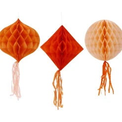 Oranje Honeycombs 30cm 3st