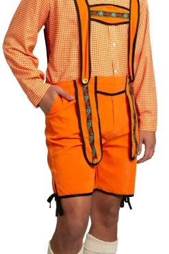 Oranje Lederhose Heren Johann Kort