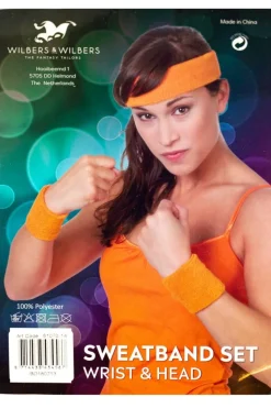 Oranje Zweetbandjes Set