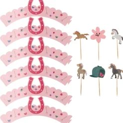 Paard Cupcake Toppers 12 delig