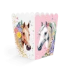 Paard Snackbakjes Wit Roze 6cm 8st