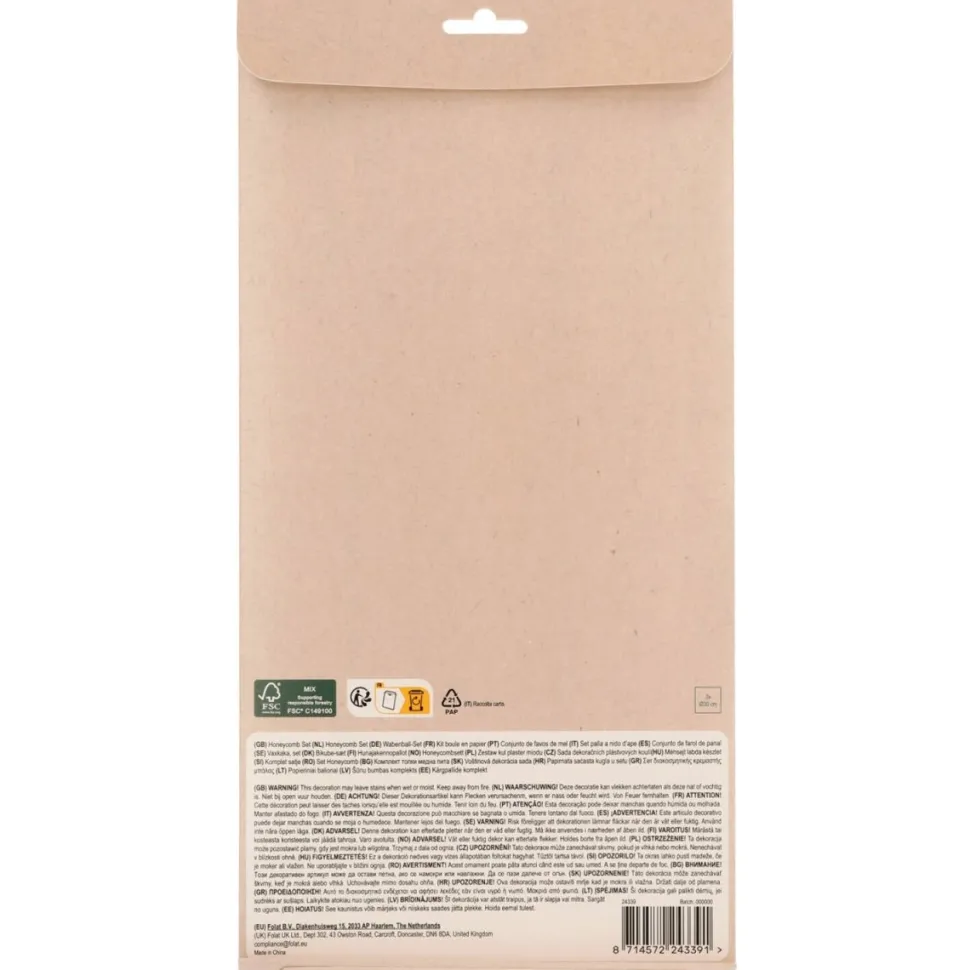 Paarse Honeycombs 30cm 3st