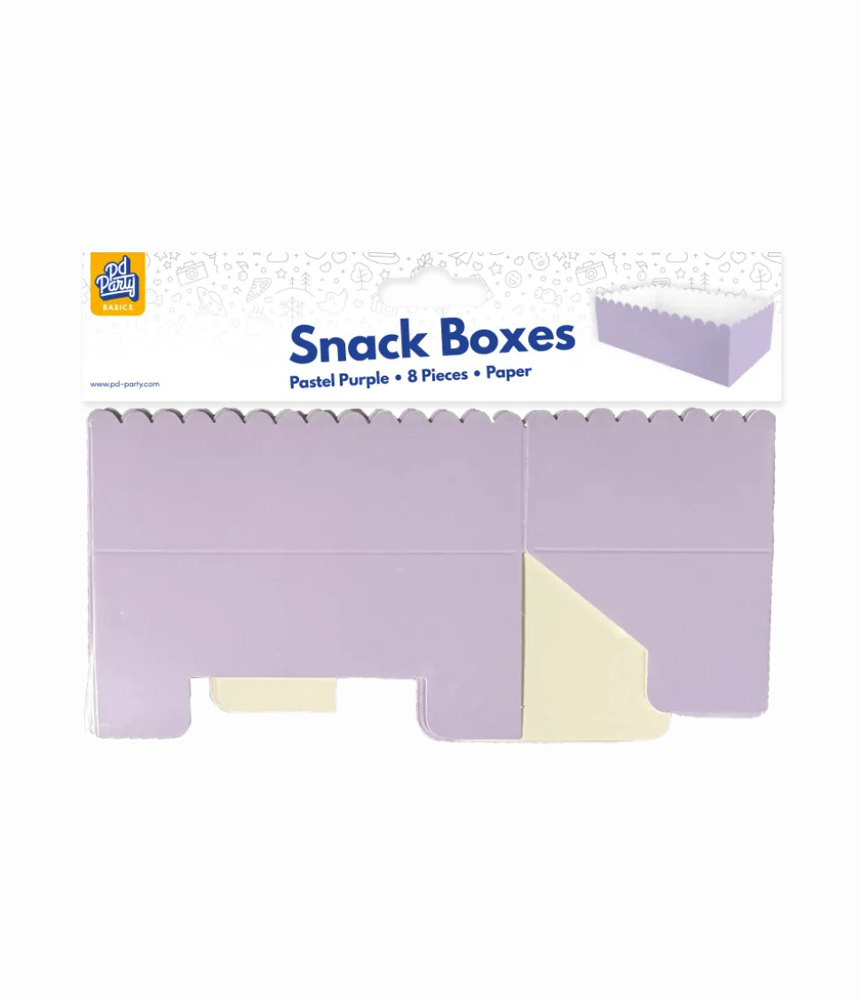 Paarse Snackbakje 12,5cm 8st