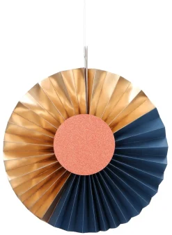 Papieren Waaiers Blauw 35cm 3st