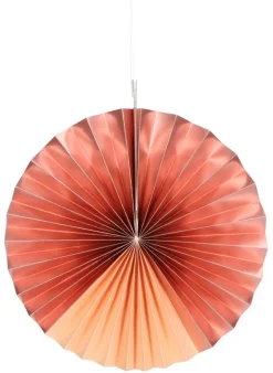 Papieren Waaiers Roze 35cm 3st