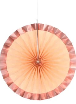 Papieren Waaiers Roze 35cm 3st