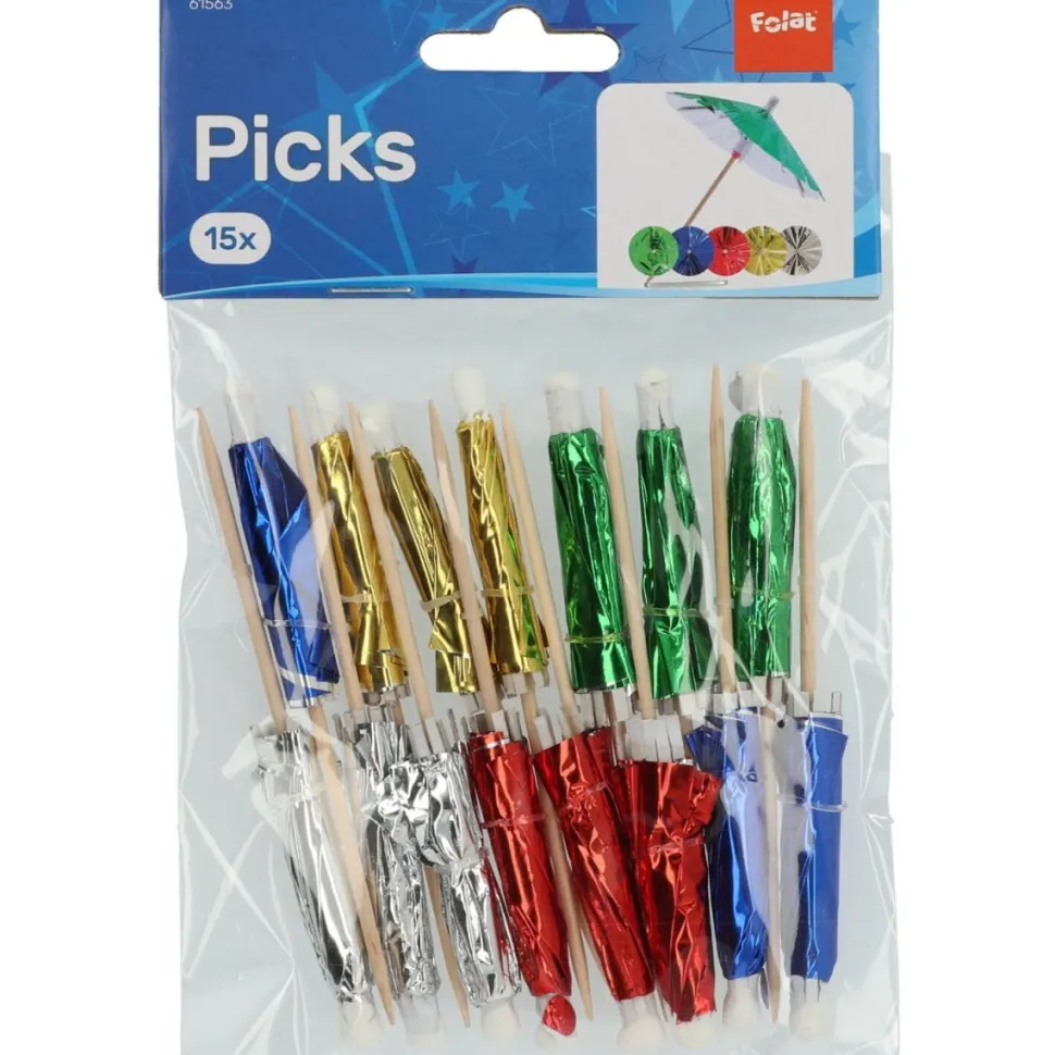Parasol Cocktailprikkers 10cm 15st