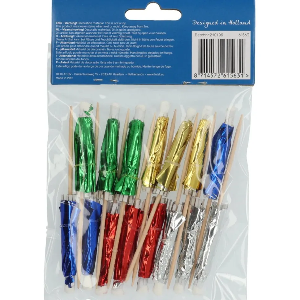 Parasol Cocktailprikkers 10cm 15st