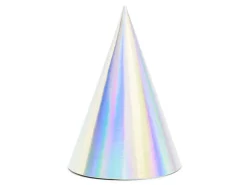 Parelmoer Feesthoedjes 16cm 6st
