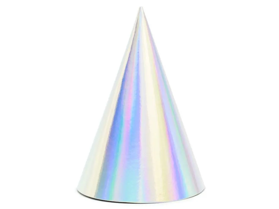 Parelmoer Feesthoedjes 16cm 6st