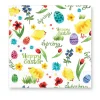 Pasen Servetten Wit Happy Easter 33cm 20st