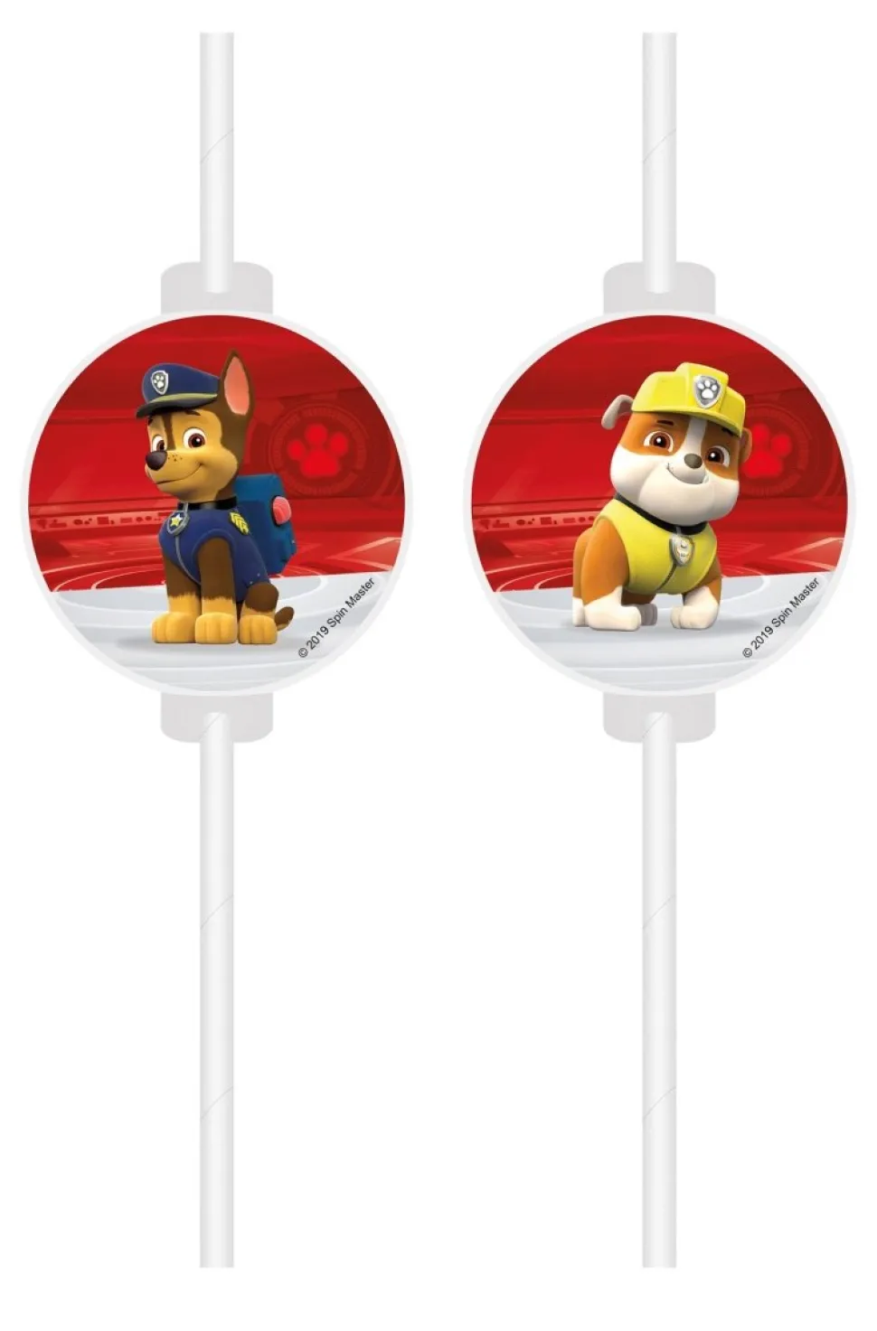Paw Patrol Papieren Rietjes Versiering 4st
