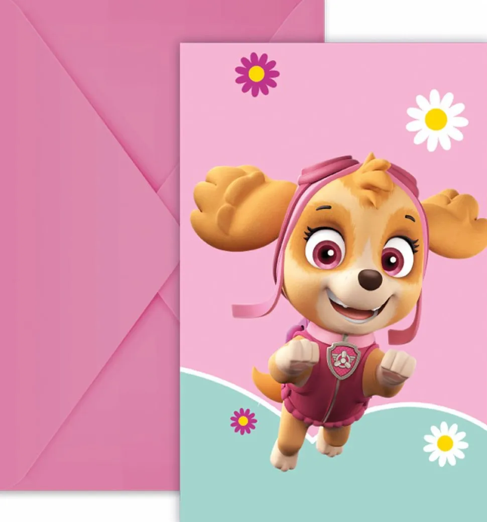 Paw Patrol Uitnodigingen Skye And Everest 6st