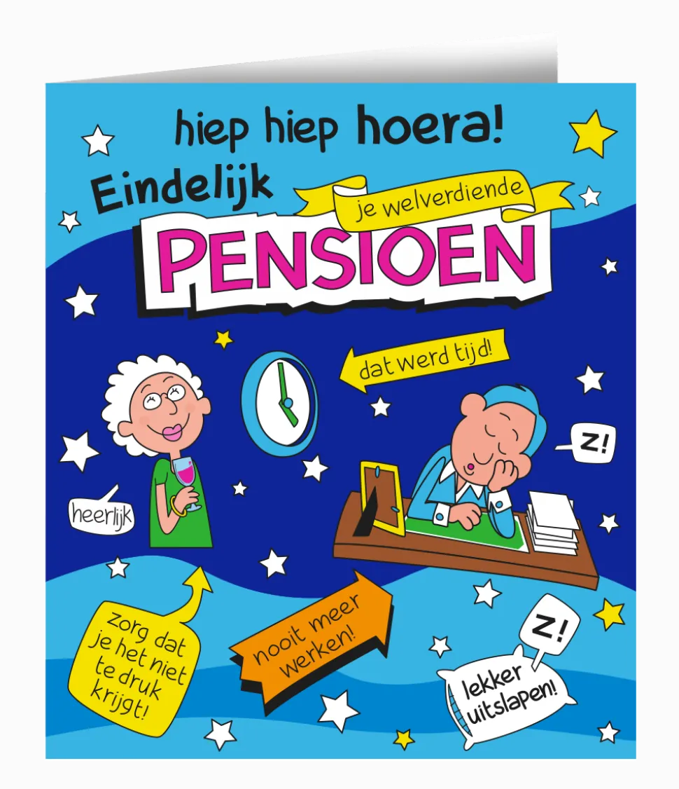 Pensioen Wenskaart 16,5cm