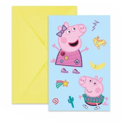 Peppa Pig Uitnodigingen 6st