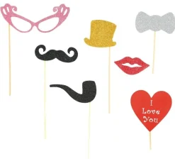 Photobooth Props Glitter 6st
