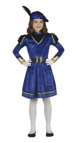 Pietenpak Jurk Kind Blauw/Goud