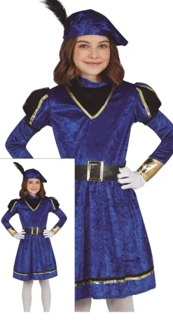 Pietenpak Jurk Kind Blauw/Goud