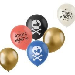 Piraat Ballonnen Gekleurd 33cm 6st